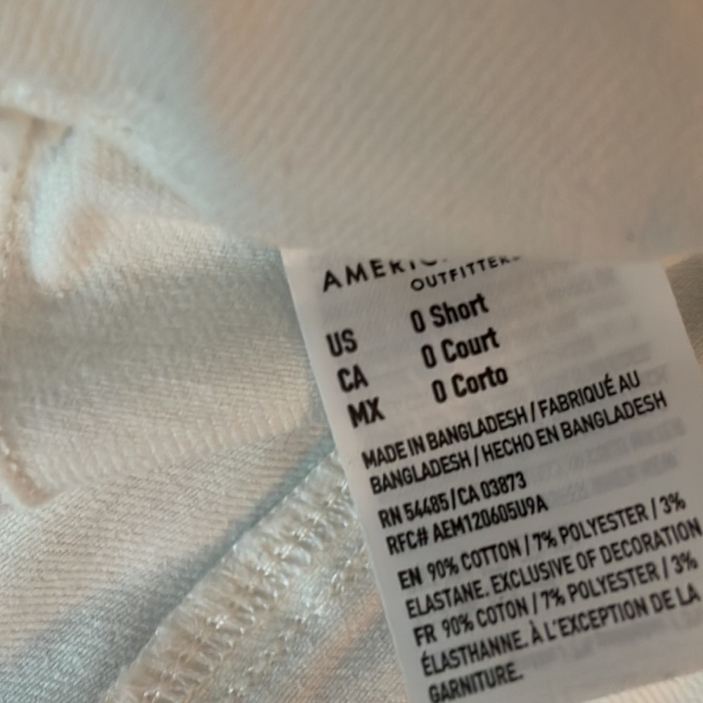 American Eagle White Jeans Size 0 - Picture 3 of 4